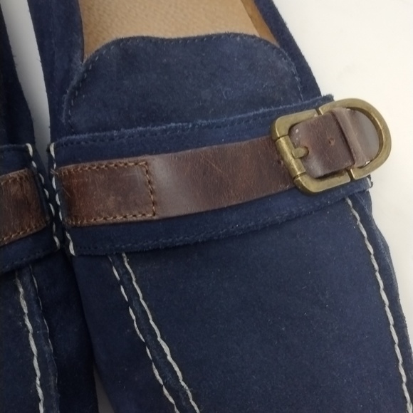 Blue suede polo ralph lauren loafers size 16D - Picture 3 of 12